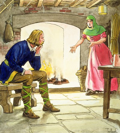 Le roi Alfred brûlant les gâteaux, de 